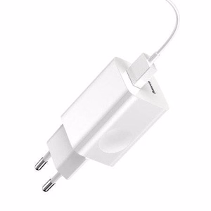 Baseus ātrās uzlādes USB 3.0 lādētājs (balts)