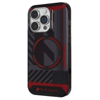 Audi IML Sporta Magnētiskais viedtālruņa apvalks iPhone 14 Pro 6.1" melns/melns cietais apvalks AU-IMLMIP14P-RSQ/D2-BK
