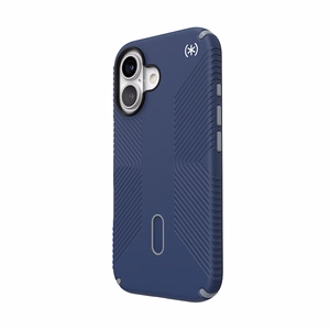Speck Presidio2 Grip vāciņš ar MagSafe un ClickLock iPhone 16 tālrunim, Coastal Blue/Dust Grey