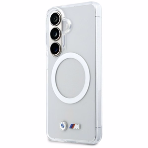 BMW IML Shockproof Metal Logo MagSafe maciņš priekš Samsung Galaxy S26 caurspīdīgs