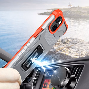 Crystal Ring Case прочный защитный чехол с подставкой для iPhone 13 красный