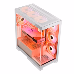 Modecom Volcano SPACE APEX ARGB MIDI Midi Tower balts datora korpuss