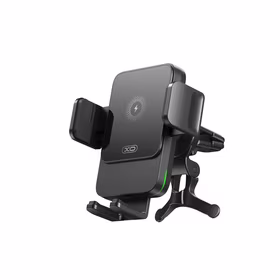 XO turētājs automašīnai WX041 ar bezvadu induktīvo lādētāju 15W melns gaisa ventilācijas caurums