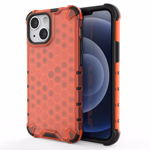Honeycomb Case bruņu vāks ar TPU buferi iPhone 13 mini sarkans