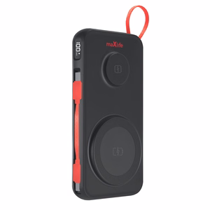 Maxlife bezvadu portatīvais lādētājs MXPB-08 10000 mAh magnētiskais 3in1 melna