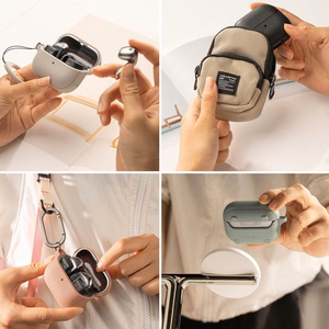 Ringke Onyx Magnētiskais apvalks Samsung Galaxy Buds 3 / 3 Pro austiņām - pelēks