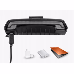 Rockbros LKWD-R1 aizmugurējais velosipēda lukturis ar lāzeru un tālvadības pulti + Micro USB - USB-A kabelis - melns
