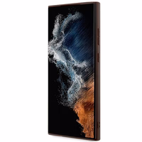 Guess GUHCS23LG4GFBR S23 Ultra S918 brūns/brūns cietais apvalks 4G Metāla Zelta Logotips