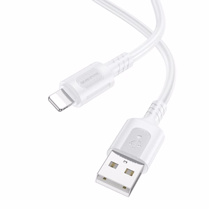 Borofone Kabelis BX111 Feliz - USB uz Lightning - 2,4A 1 metrs balts