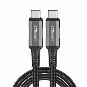 Acefast C1-09 USB-C / USB-C USB4 PD3.1 kabelis 5A 1m - pelēki melns