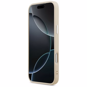 Guess Triangle Logo MagSafe Maciņš for iPhone 17 Pro - bēšs