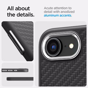 Spigen Enzo Aramid MagSafe Case for iPhone 16e / 17e - Black
