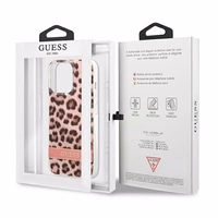 Guess GUHCP13LHSLEOP iPhone 13 Pro / 13 6.1" rozā/rozā cietais apvalks Leopards