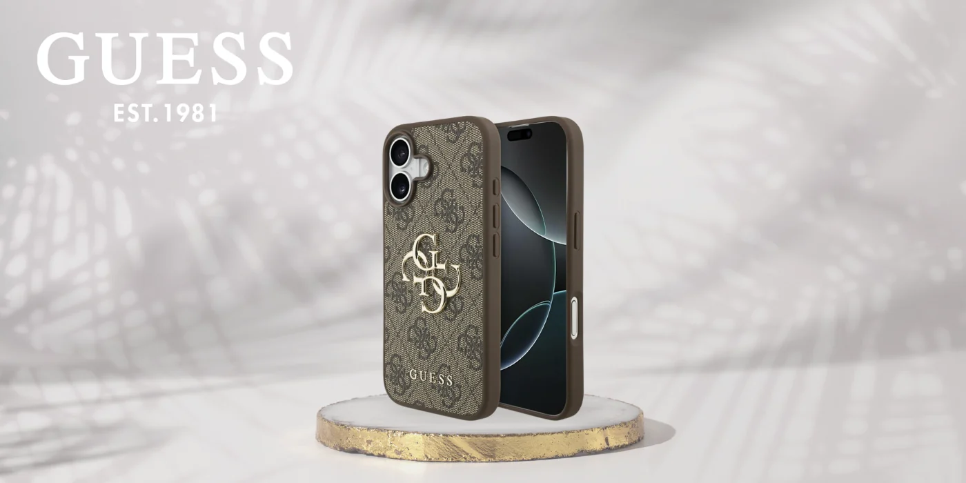 Guess 4G Big Logo Чехол для iPhone 17 - коричневый