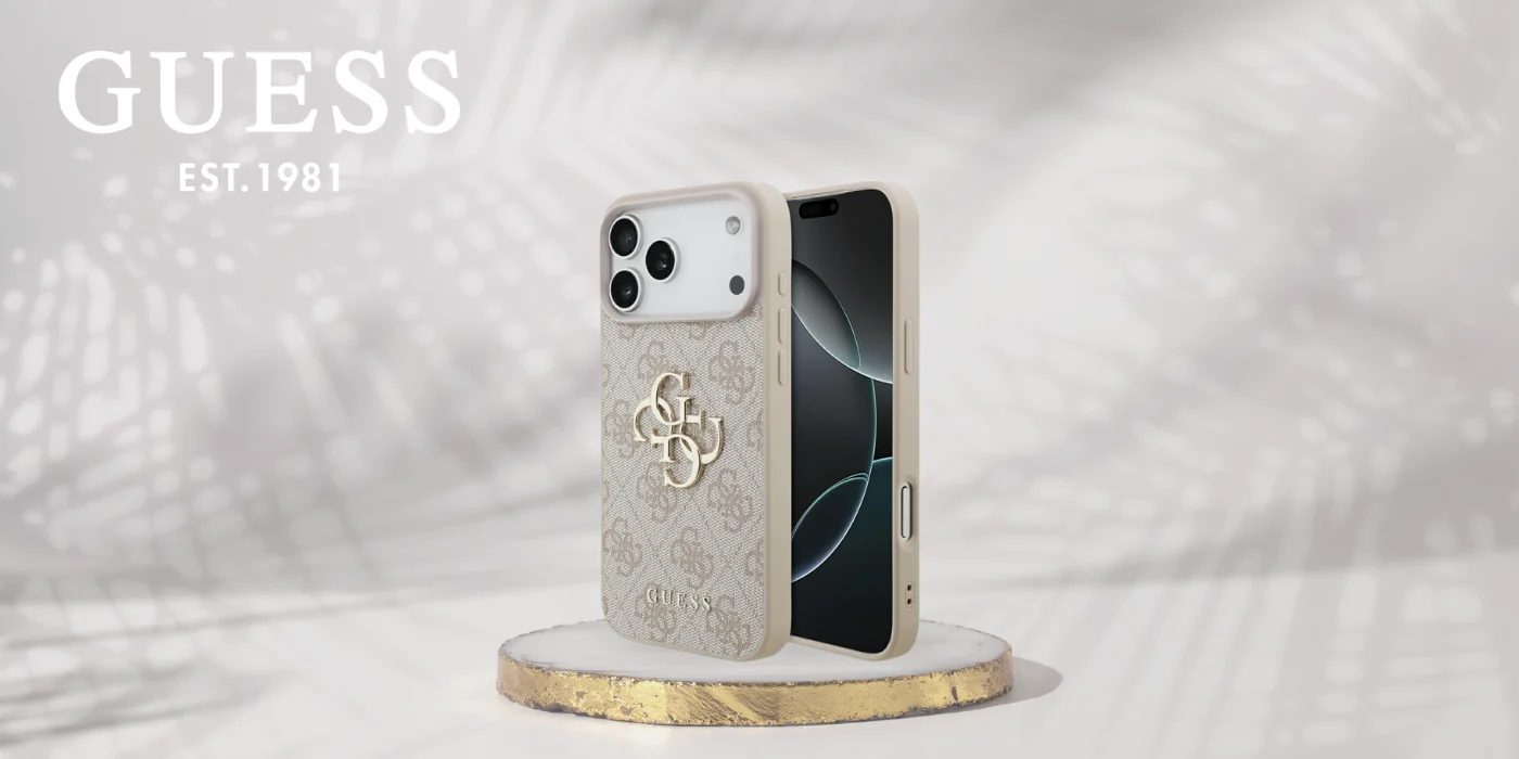 Guess 4G Big Logo Чехол для iPhone 17 Pro Max - розовый