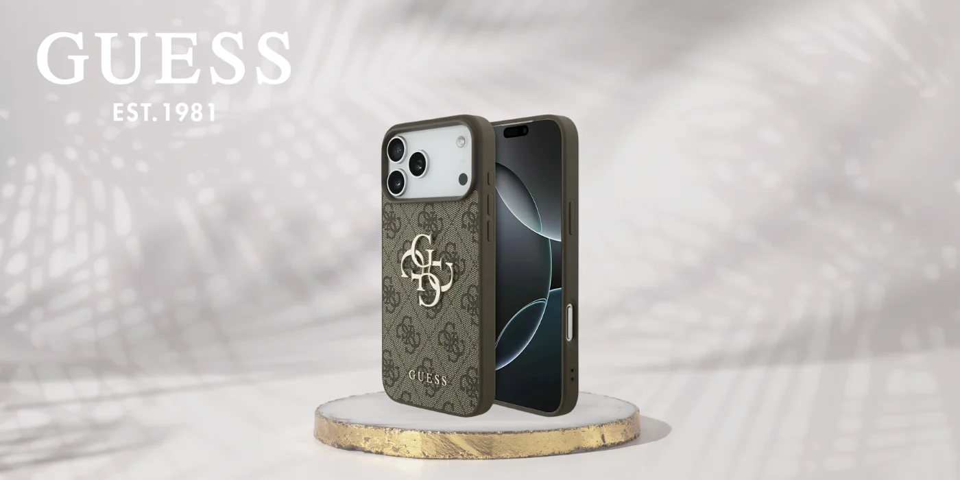 Guess 4G Big Logo Чехол для iPhone 17 Pro Max - коричневый