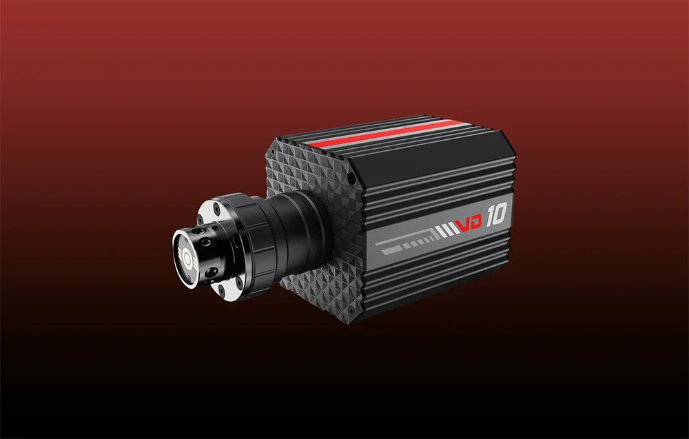 VD10 stūres bāze ar sarkanu un melnu fonu.