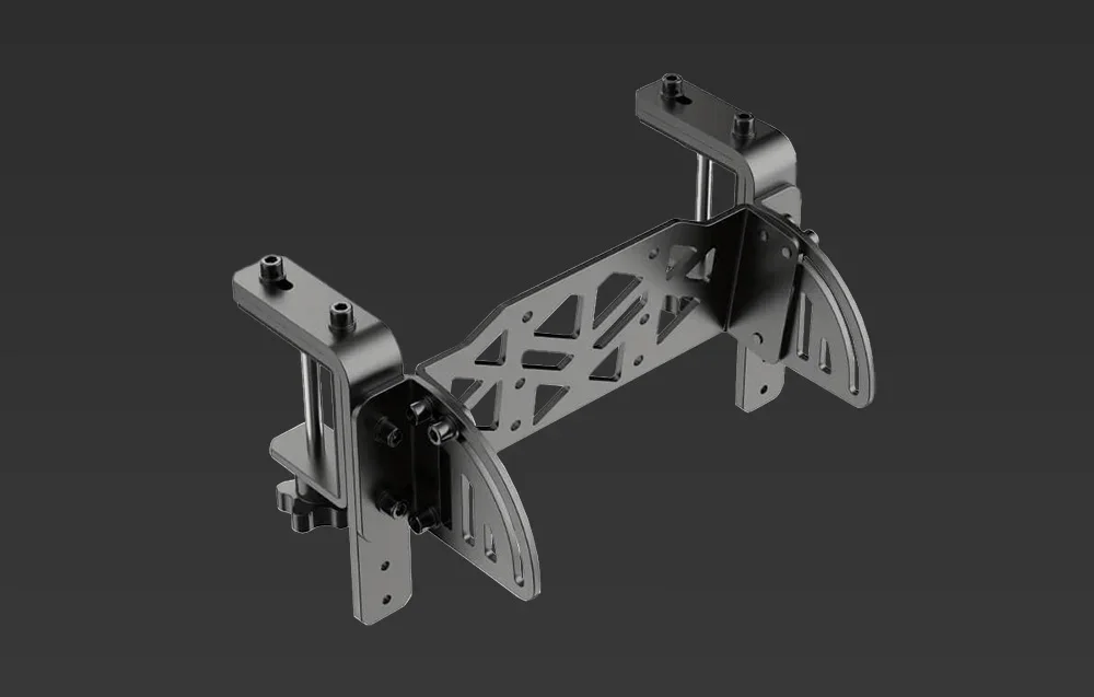 steering wheel clamp on black background