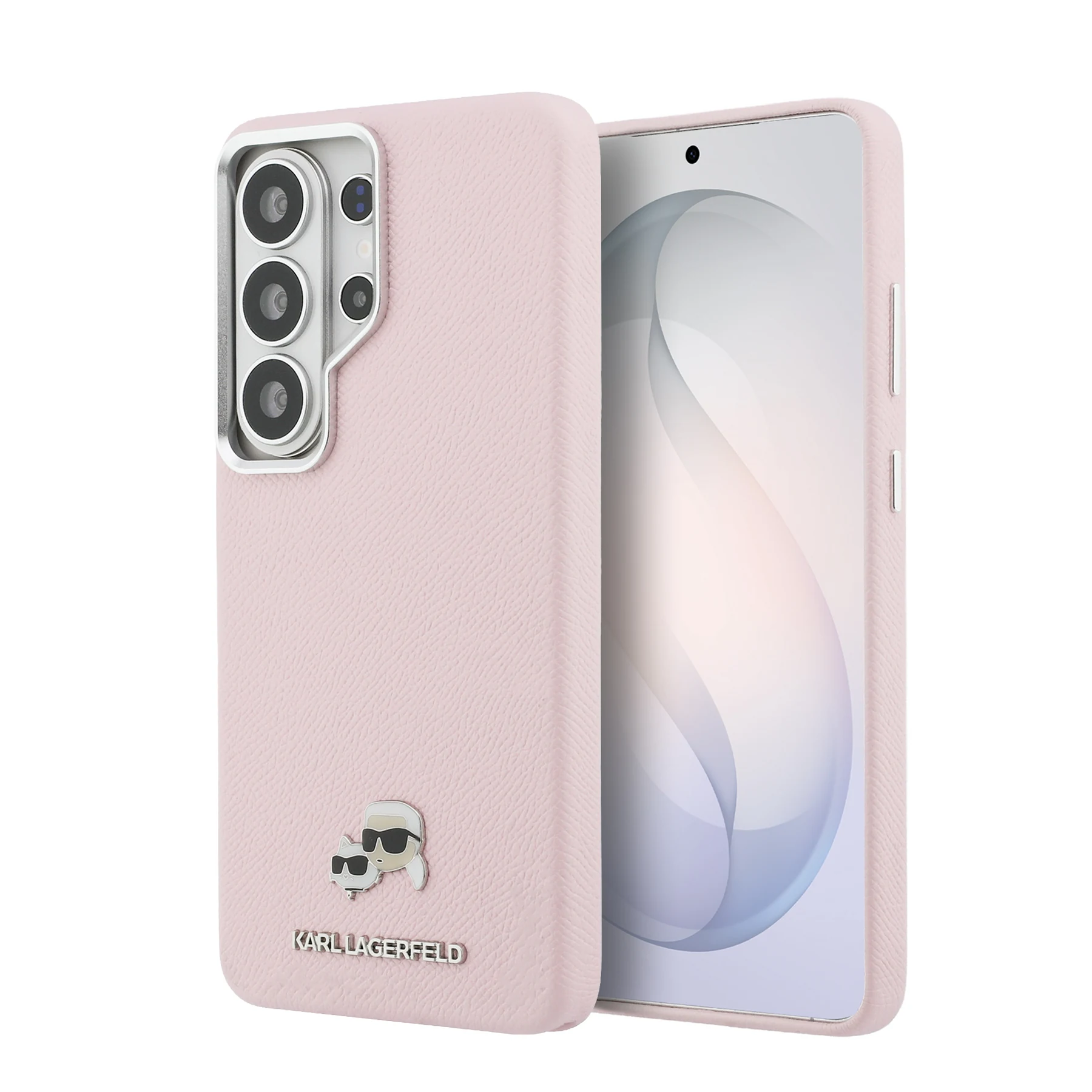 Pink Karl Lagerfeld case fitted to Samsung Galaxy S26 Ultra