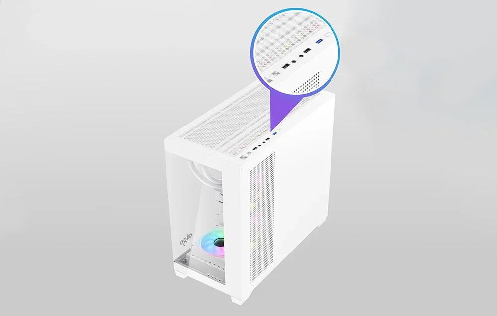 Darkflash C218M priekšējie savienotāji