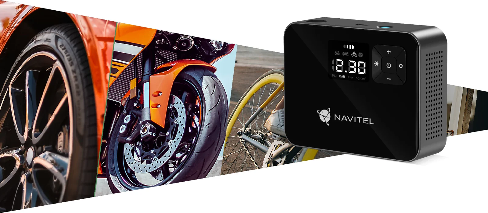 Navitel AIR 15 AL kompresors pie transportlīdzekļu un velosipēda riepām