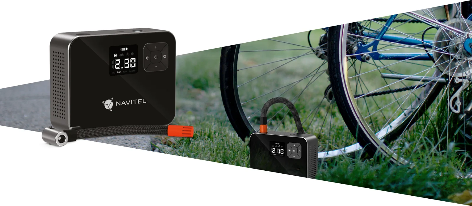 Navitel AIR 15 AL pievienots velosipēda riepai