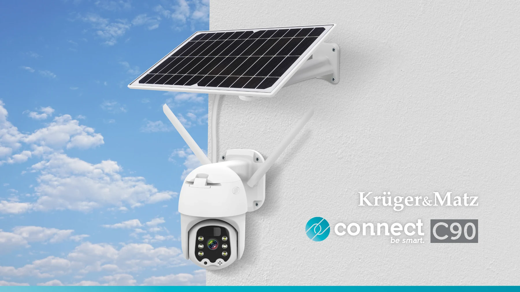 Krüger&Matz Connect C90 Solar āra kamera