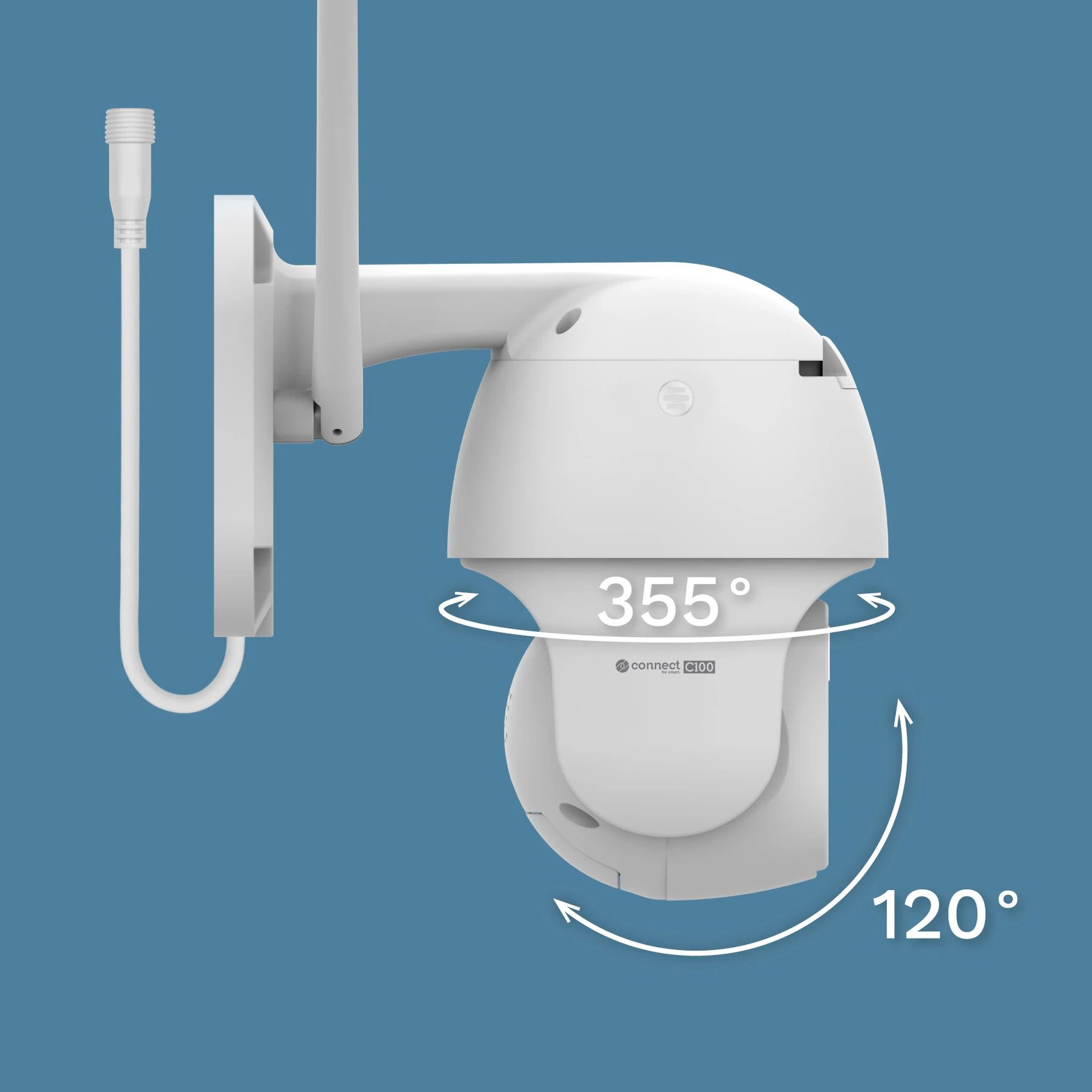 Regulējama Krüger&Matz Connect C90 Solar āra kamera