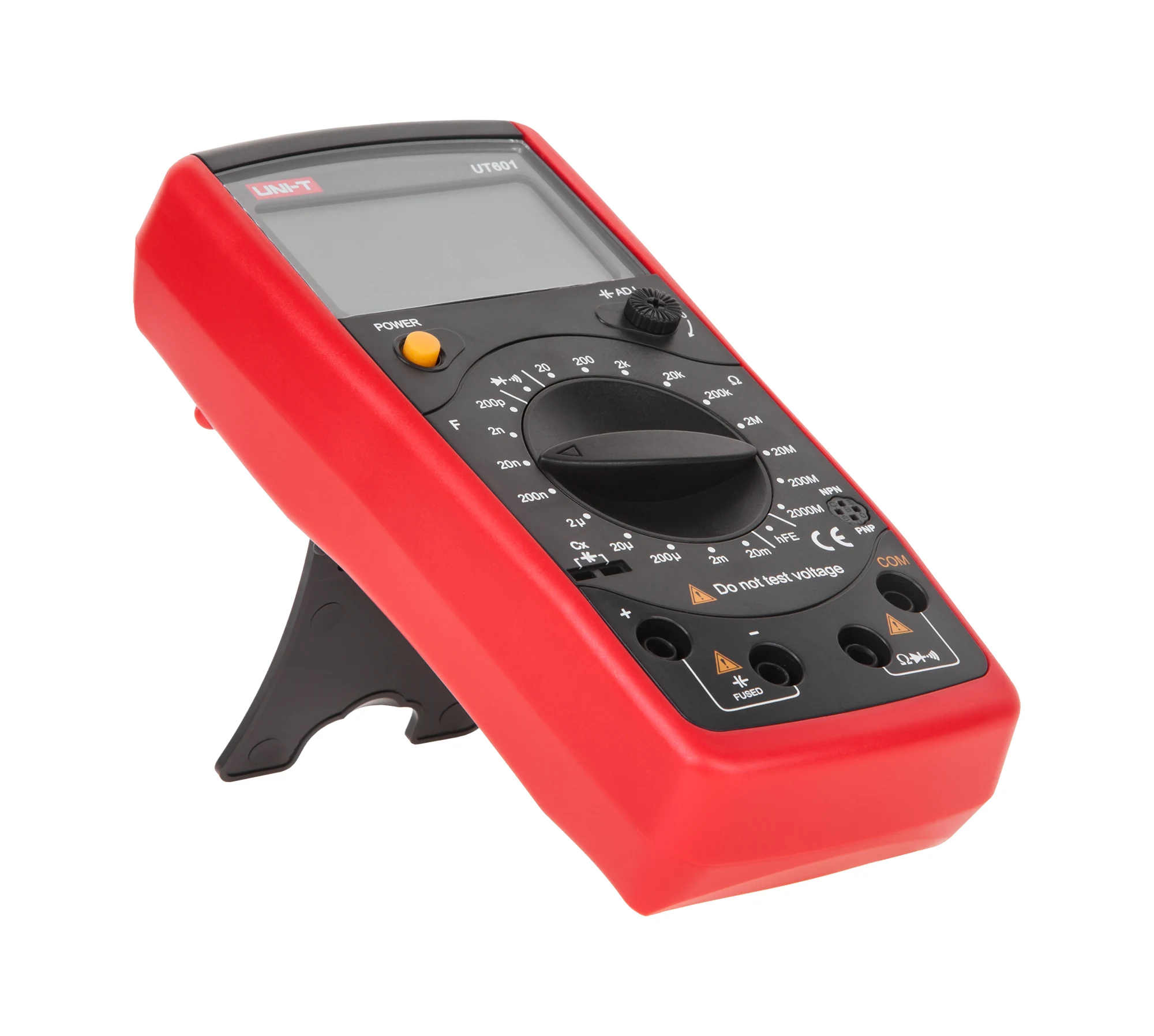 UNI-T UT601 slīpā skatā ar balstu