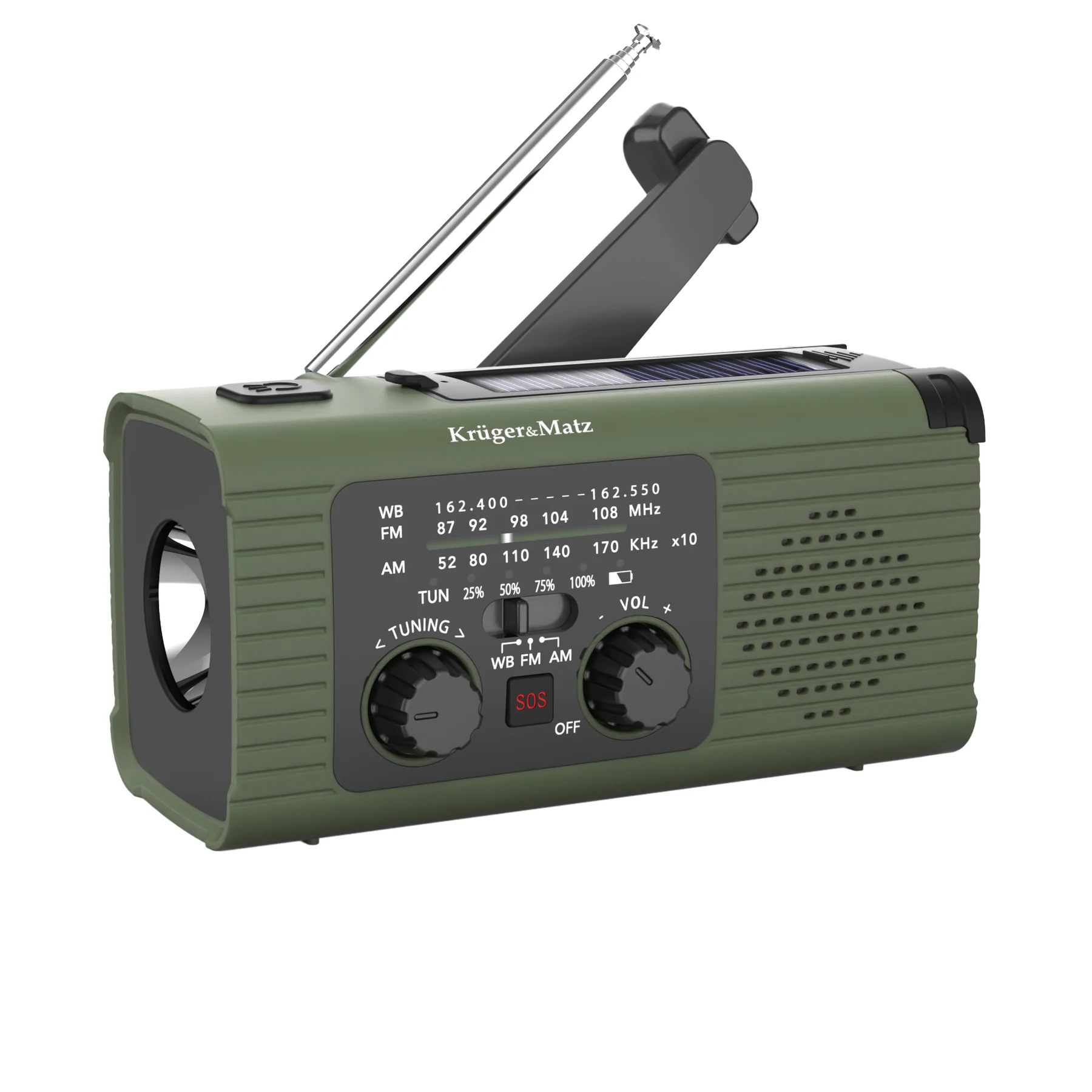 Krüger&Matz KM0836 radio ar salokāmu saules paneli