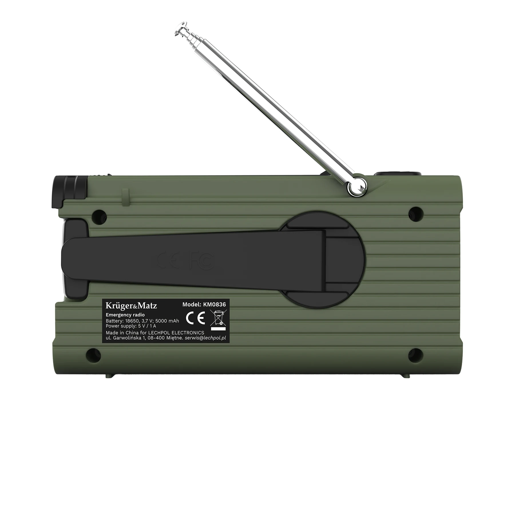 Krüger&Matz KM0836 radio ar uzlādes kloķi
