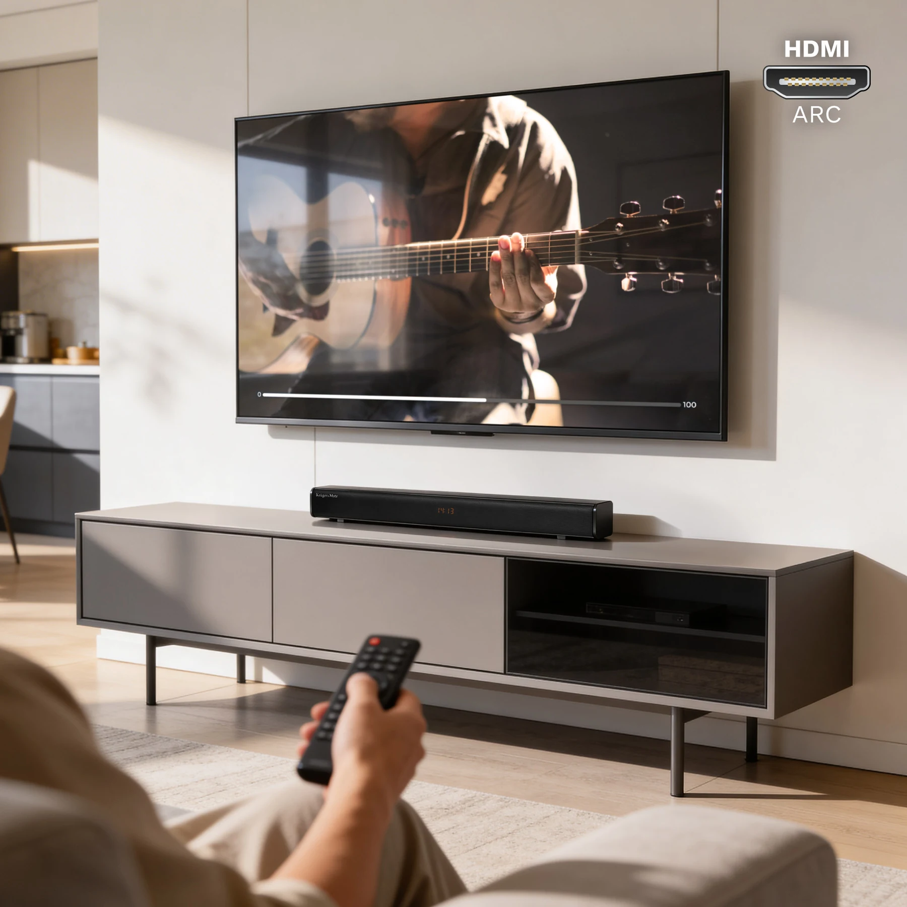 Krüger&Matz Universe 2.1 skaņas josla ar HDMI ARC savienojumu