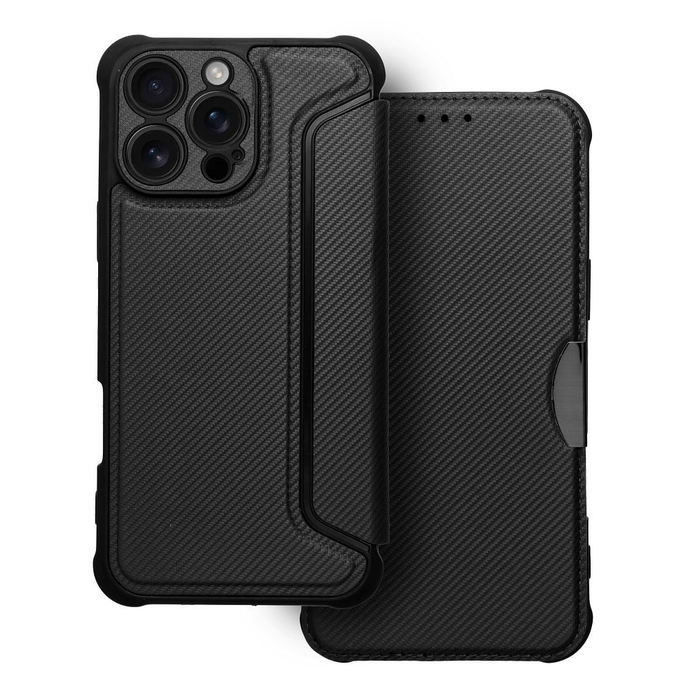 Viedtālruņa apvalks RAZOR Book IPHONE 16 Pro Max melns