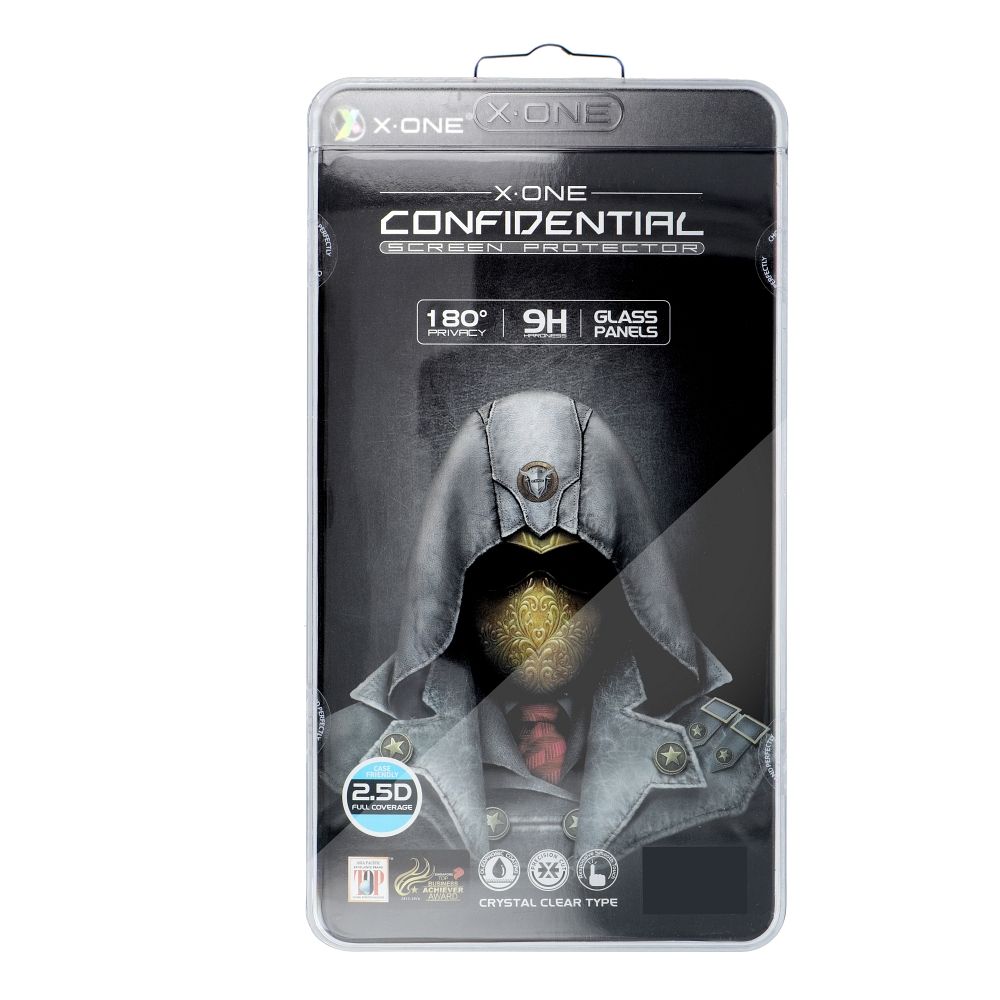 X-ONE Pilns Pārklājums Īpaši Spēcīgs Privātums - iPhone 13/13 Pro/14/16e 6,1" (pilna līme) rūdītais stikls 9H