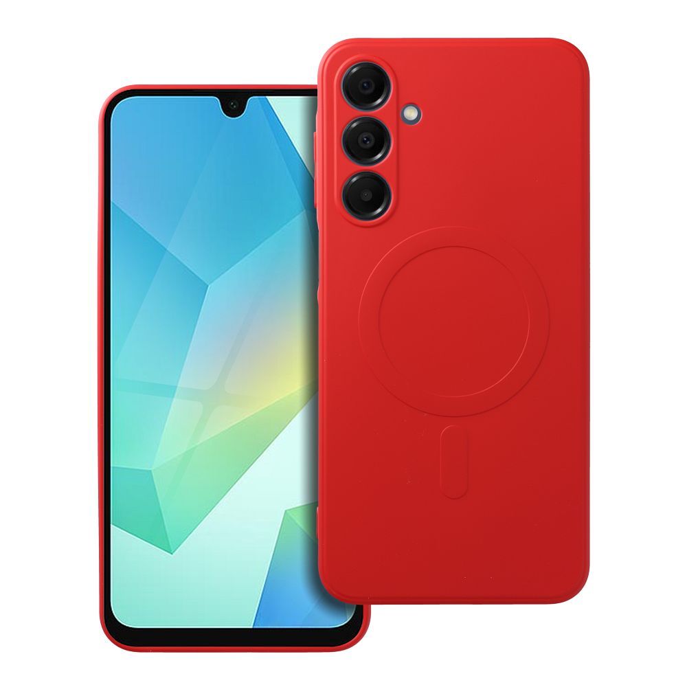 SILIKONA MAGNĒTISKAIS APVALKS saderīgs ar MagSafe priekš SAMSUNG A16 5G / A16 4G sarkans