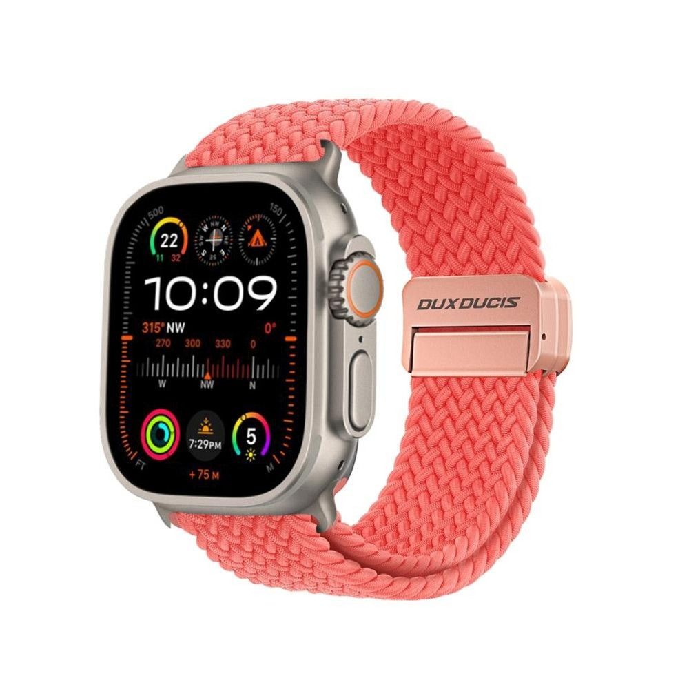 DUX DUCIS MIXTURE PRO elastīgā pītā pulksteņa siksna Apple Watch 38/40/41 mm rozā