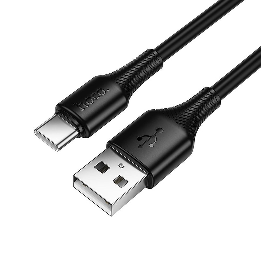 Kabelis USB A uz USB C Hoco 3A 1 m X120 melns