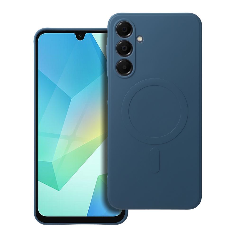 SILIKONA MAGNĒTISKAIS APVALKS saderīgs ar MagSafe priekš SAMSUNG A16 5G / A16 4G zils
