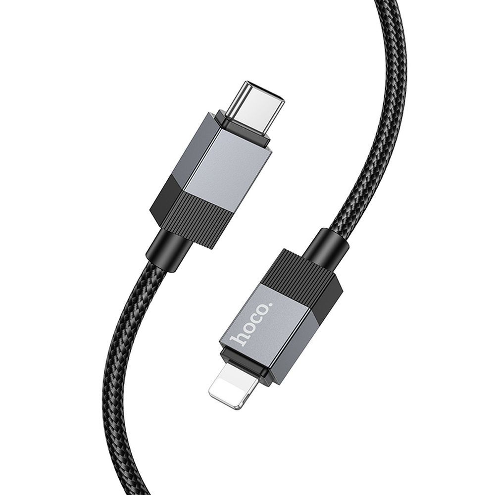 Kabelis USB C uz Lightning Hoco PD 27W 1 m X110 melns