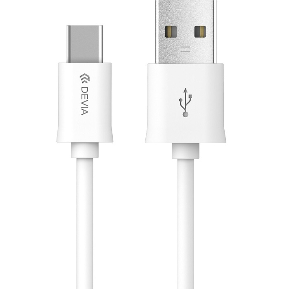 Devia Kabelis Smart EC082 USB - USB-C 1,0 m 2,1A balts