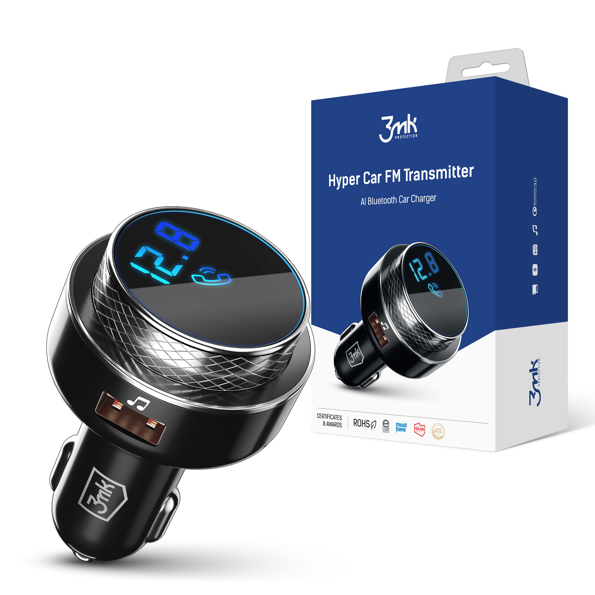 Piederumi - 3mk Hyper Car FM Transmitter