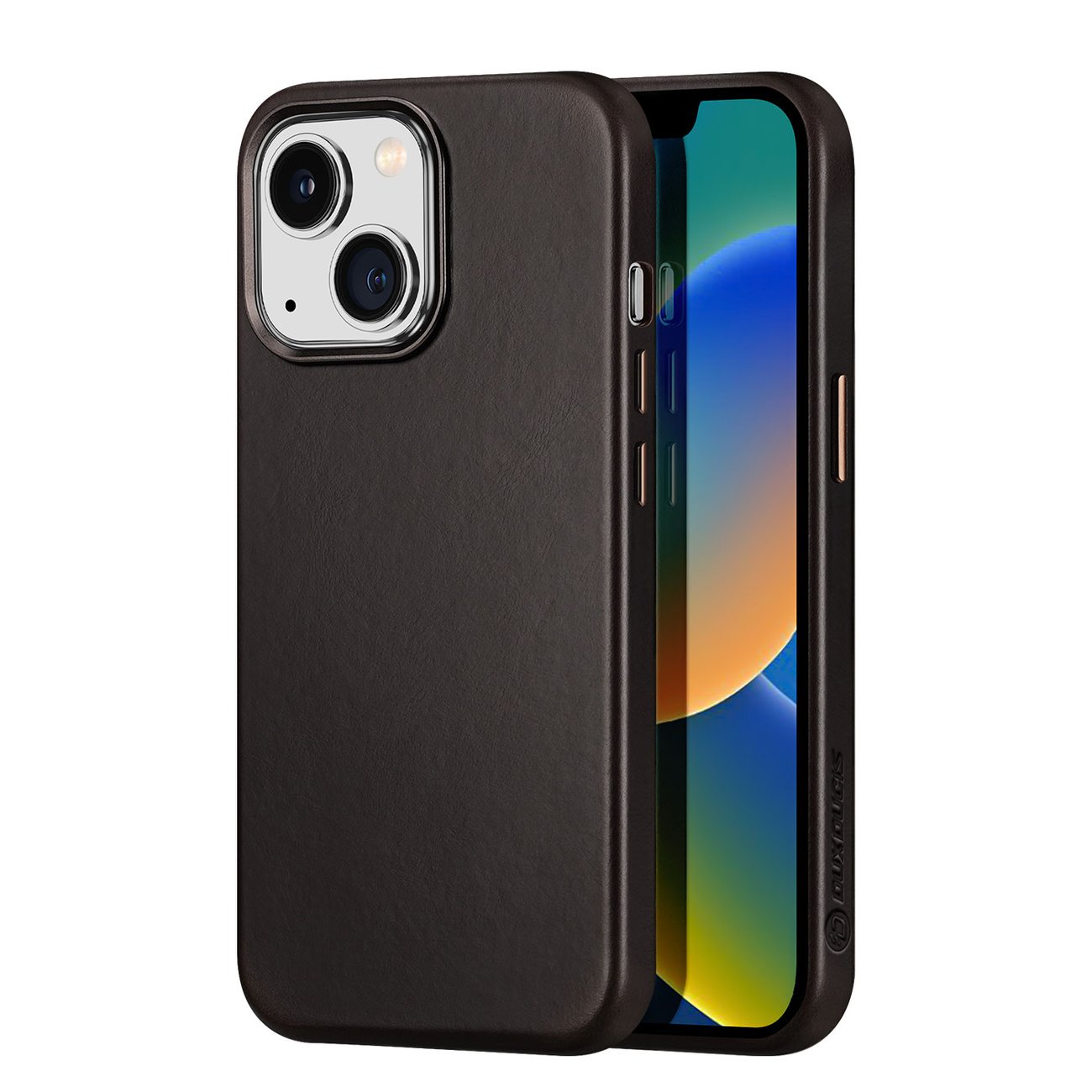 Dux Ducis Naples iPhone 14 Plus ādas apvalks (saderīgs ar MagSafe) tumši brūns