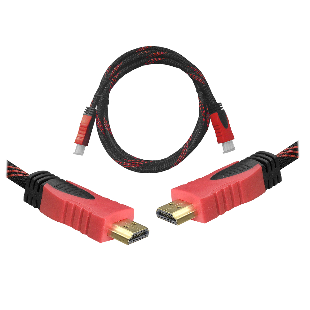HDMI-HDMI kabelis 1,5 m sarkans v1.4 blist.