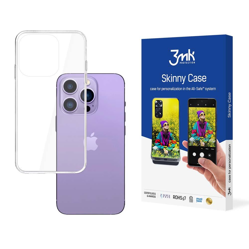 iPhone 14 Pro Max silikona apvalks no 3mk Skinny Case sērijas - caurspīdīgs