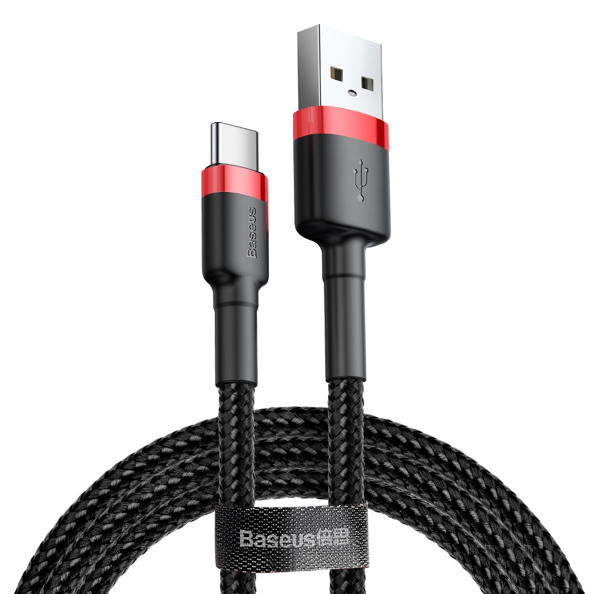 Baseus kabelis Cafule USB - USB-C 1,0 m 3A sarkans-melns