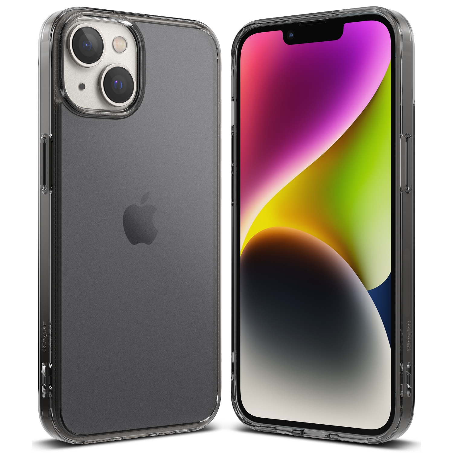 Ringke Fusion Matte apvalks iPhone 14 Plus ar gēla rāmi – pelēks