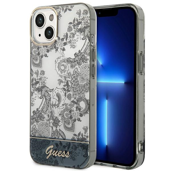 Guess GUHCP14MHGPLHG iPhone 14 Plus 6.7 "pelēks/pelēks cietais apvalks Porcelain Collection