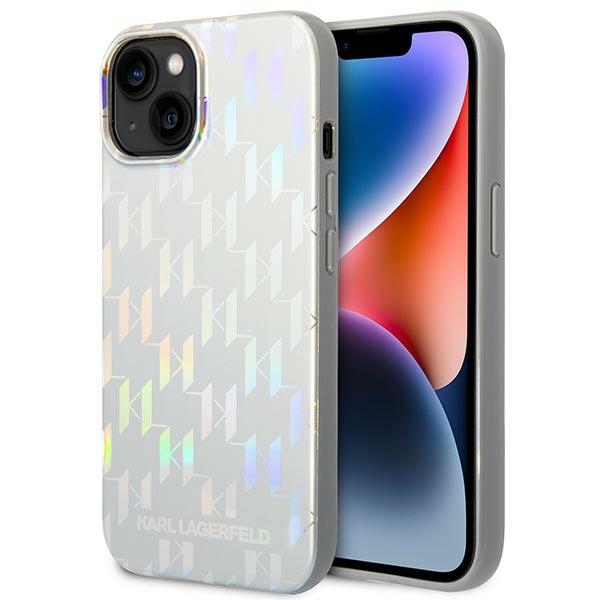 Viedtālruņa apvalks Karl Lagerfeld KLHCP14MLGMMSV3 iPhone 14 Plus 6.7\" sudrabains / sudrabains Monogrāmas Iridescent