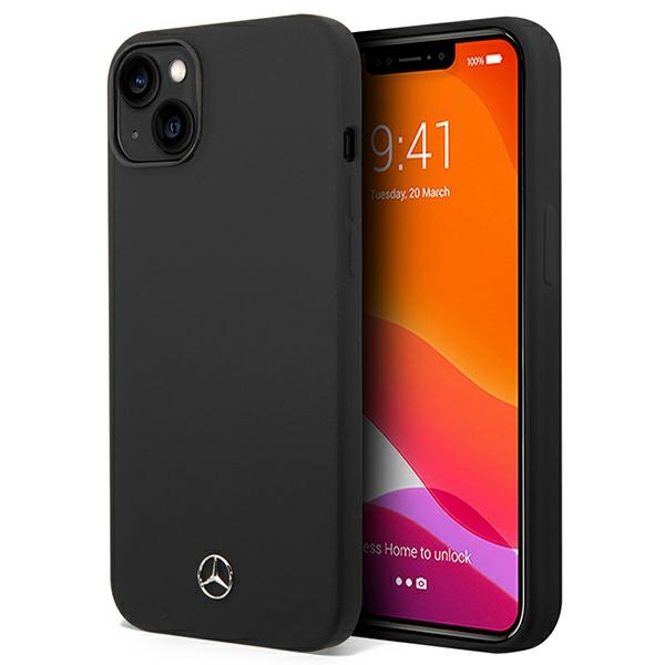 Viedtālruņa apvalks Mercedes Silicone Line iPhone 14 - melns