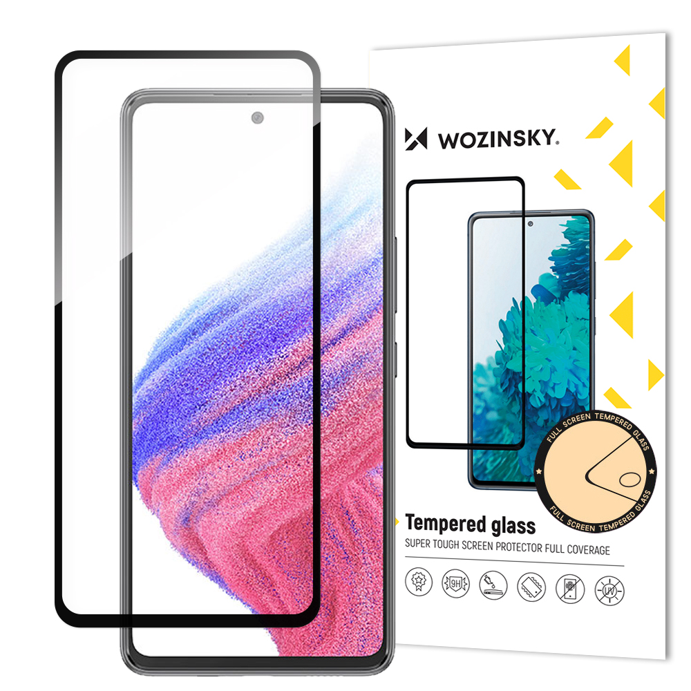Wozinsky pilnās līmes rūdītais stikls Samsung Galaxy A54 5G 9H pilnekrāna rūdītais stikls ar melnu rāmi